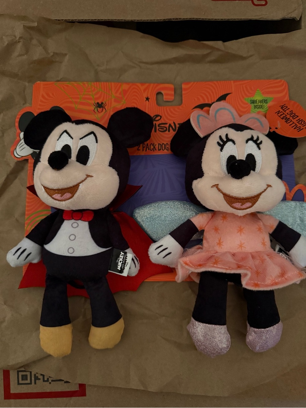 Disney Mickey & Minnie Plush 2-Pack - Dog Toys